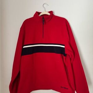Old Navy Red and Black Zip Up Sweater